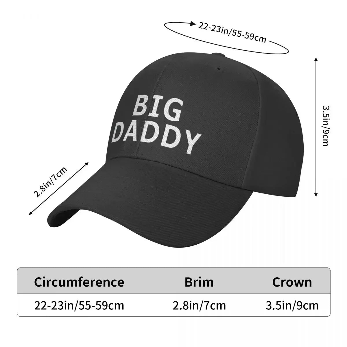 BIG DADDY Baseball Cap Rave Golf Birthday Trucker Cap Women Beach Fashion Men's