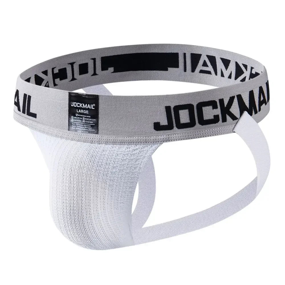 Sexy Men Underwear Brief Underpants Rainbow Stripes Men's Jockstrap Bikini Slip Men's Tanga Hombre Gay String Thong Breathable