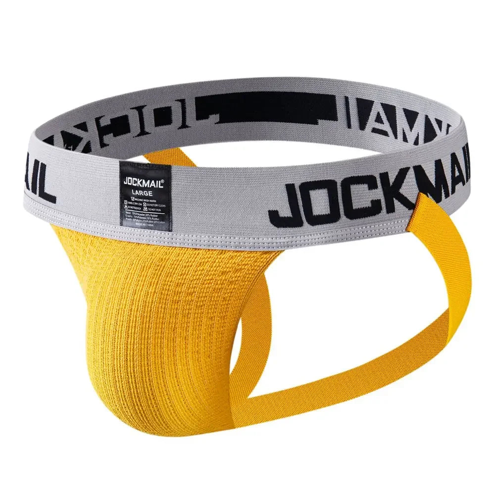 Sexy Men Underwear Brief Underpants Rainbow Stripes Men's Jockstrap Bikini Slip Men's Tanga Hombre Gay String Thong Breathable