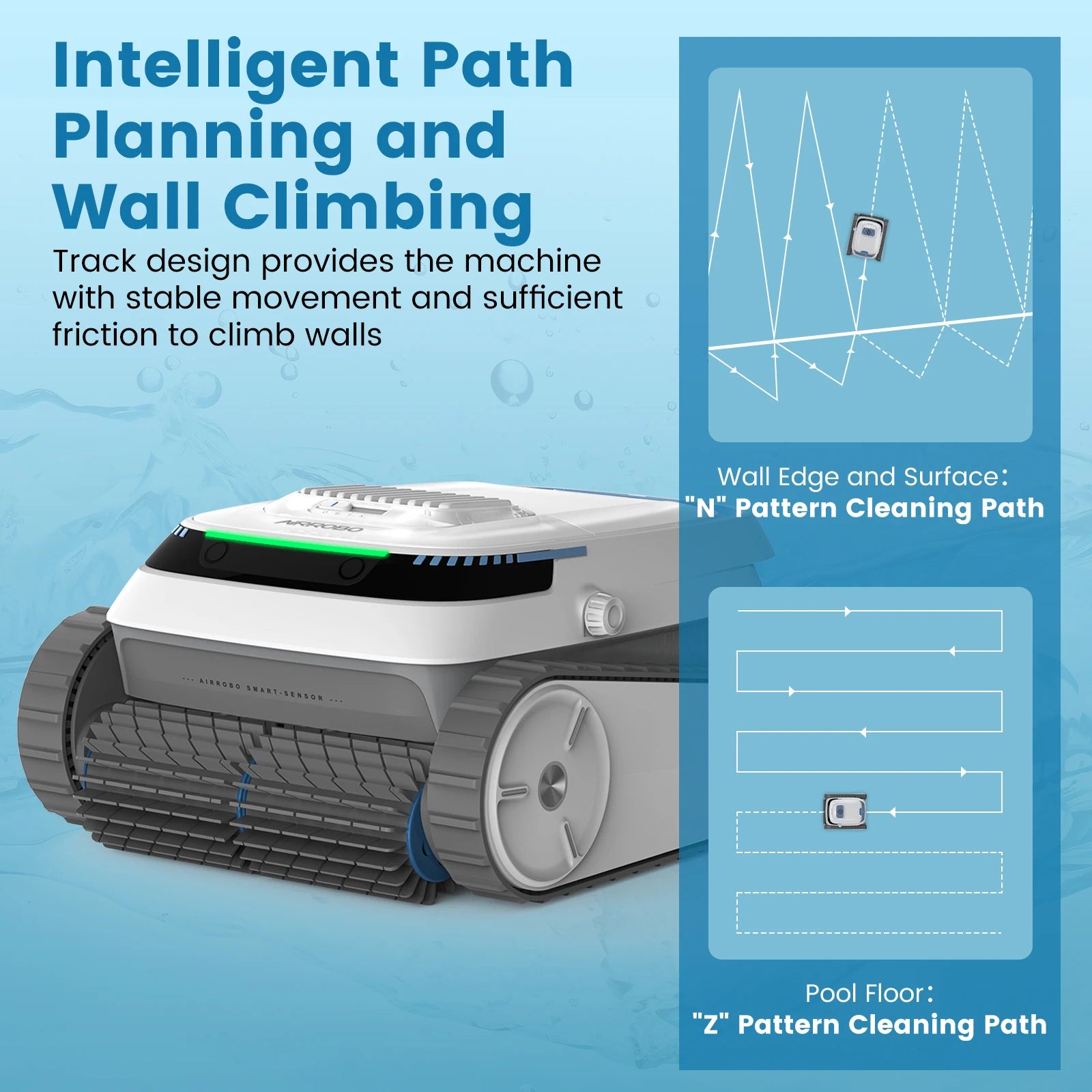 Pool Vacuum Cleaner Battery Wireless Pool Robot Floor 120 Minutes Running Time Wall Climbing Pool Cleaner for Pools up to 170 m²