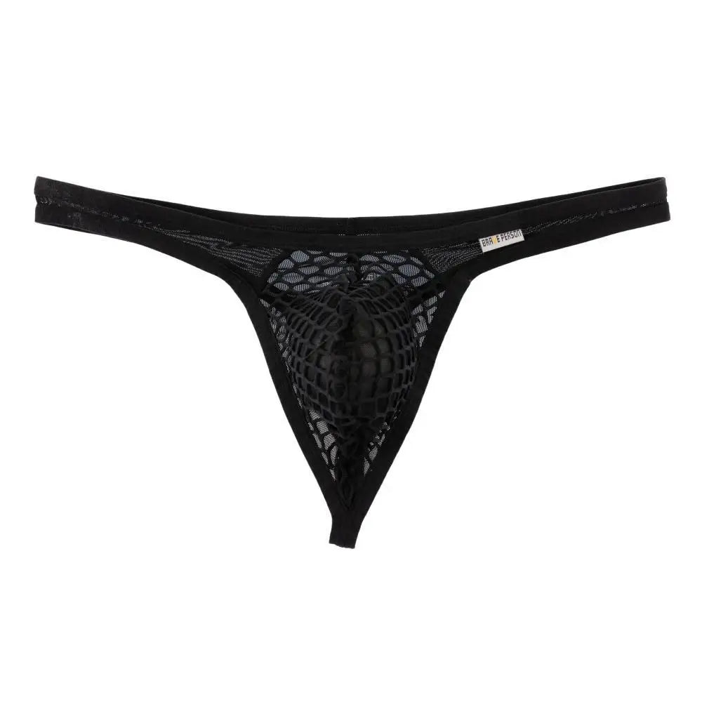 BRAVE PERSON Sexy Underwear Thongs for Men T-back Panties Mesh Transparent Men Briefs Gay Underpants G strings Thongs
