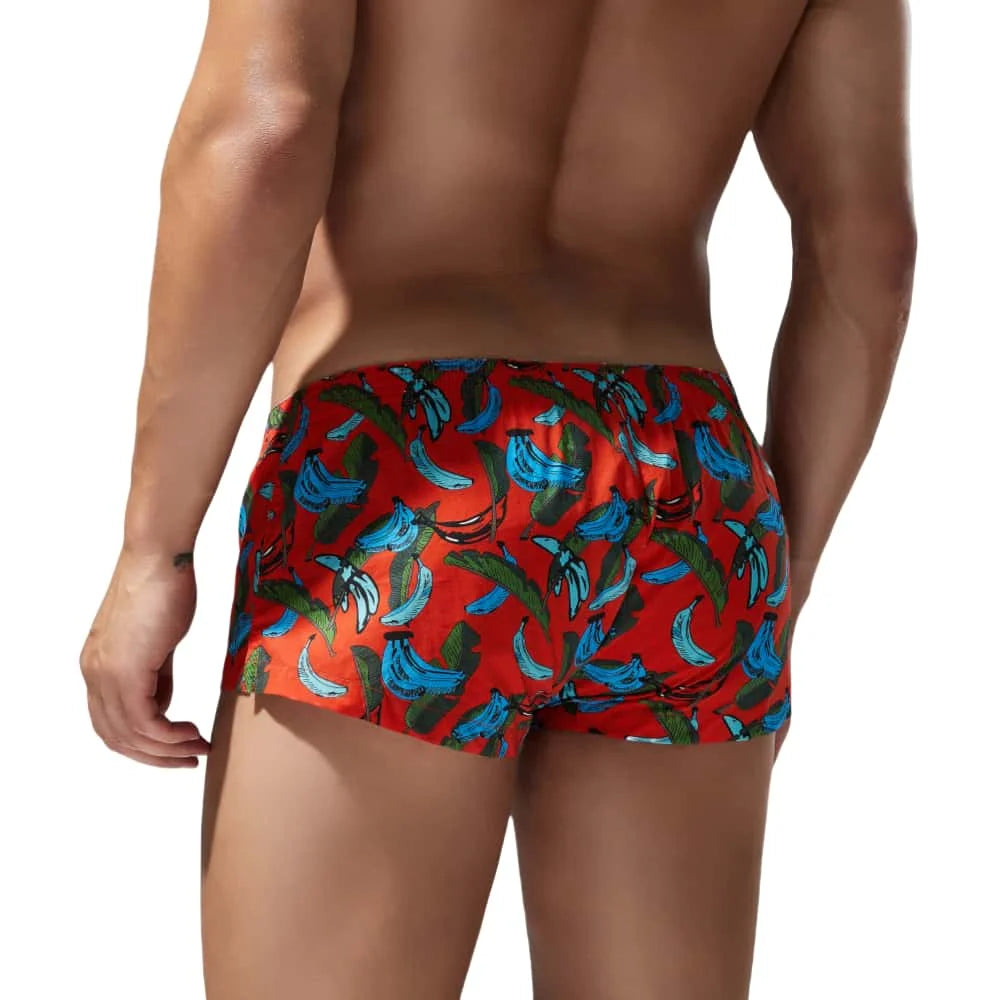 SEOBEAN New Men's 100% Cotton Boxer Shorts Men Underwear Boxers Loungewear Shorts High Quality Underpants Boxershorts