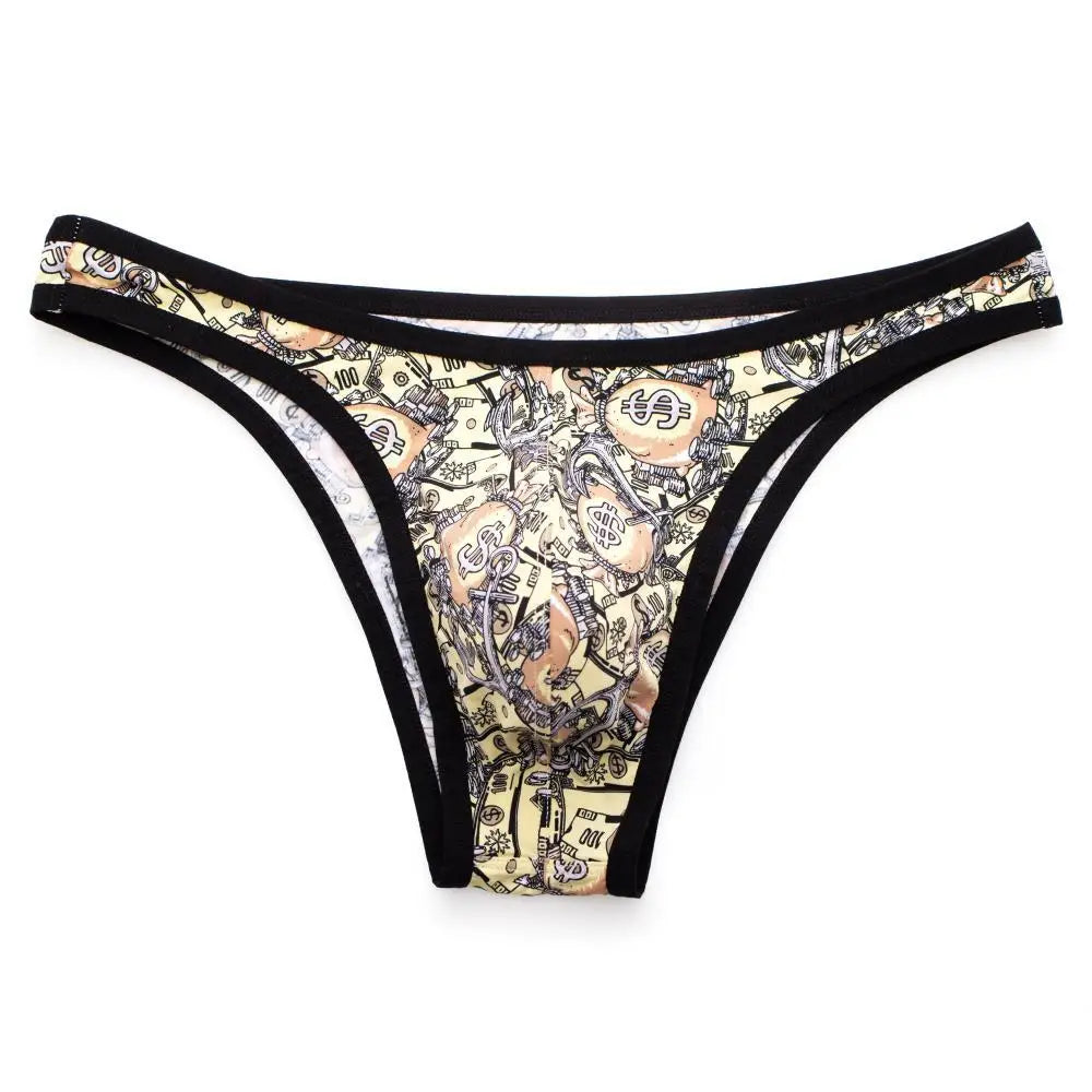 BRAVE PERSON Sexy Men Underwear Briefs Nylon Print Underpants Male Panties Sexy Bikini Briefs for Man New Arrival