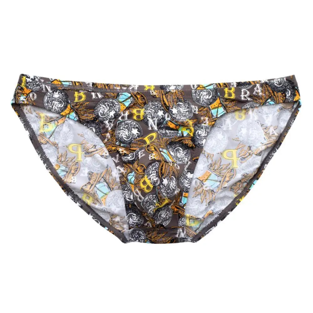 BRAVE PERSON Nylon Men's Briefs Sexy Underwear Print Underpants Briefs Male Panties Bikini Briefs