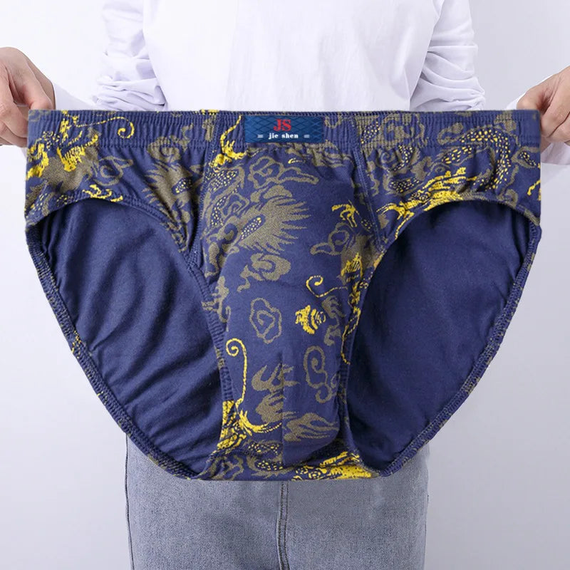 5 Pcs/Lot Cotton Underpants For Men Briefs Male Underwear Knickers Panties Pant Shorts Sexy Undies L XL 2XL 3XL 4XL 5XL 6XL 7XL