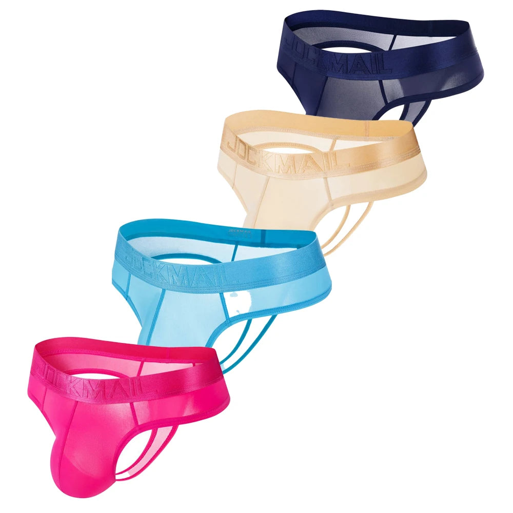 4PCS JOCKMAIL Ultra Thin Thongs