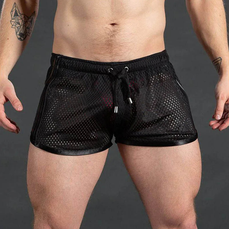 Men's sweatpants hole dry breathable sexy beach outdoor casual three-quarter pants(MNDK-05)