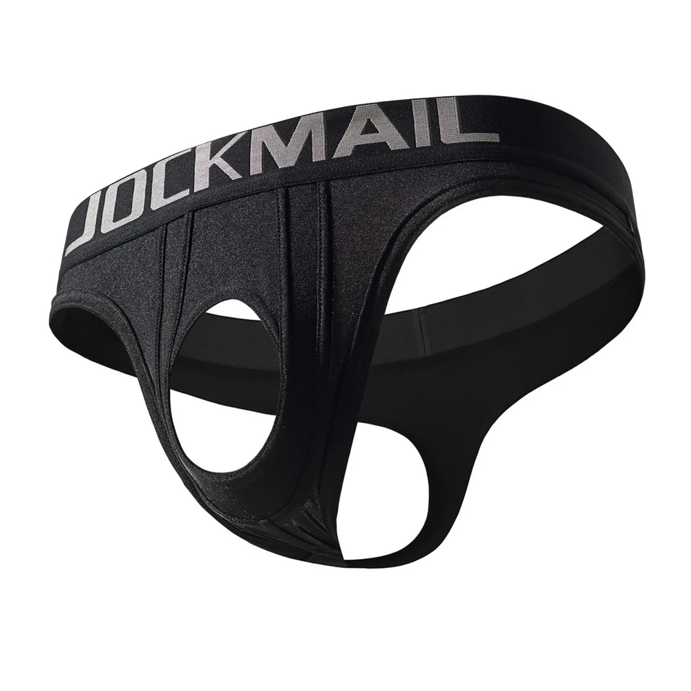 Jockmail Underwear with Reinforced Crotch for Men Women Couples Role Play Men Thong Penis Hole Sexy Underwear Strap on Harness