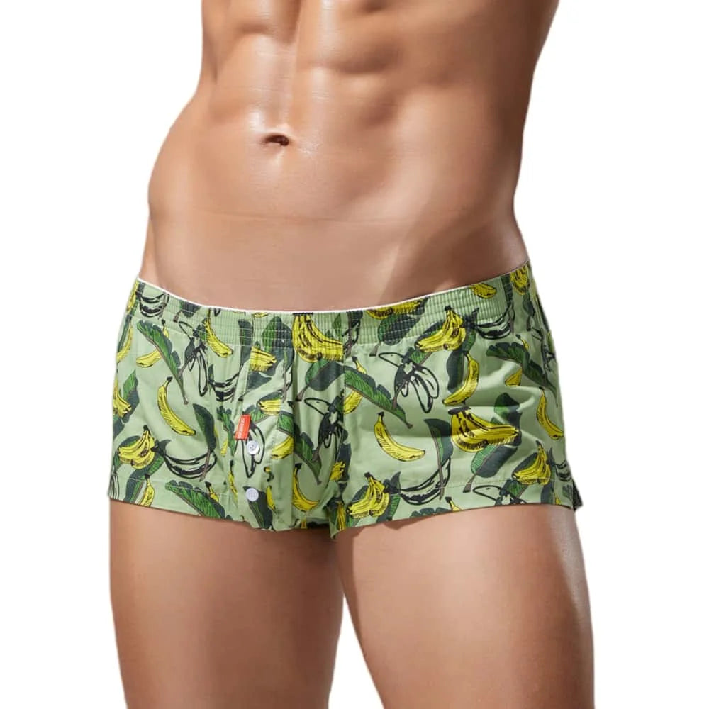 SEOBEAN New Men's 100% Cotton Boxer Shorts Men Underwear Boxers Loungewear Shorts High Quality Underpants Boxershorts