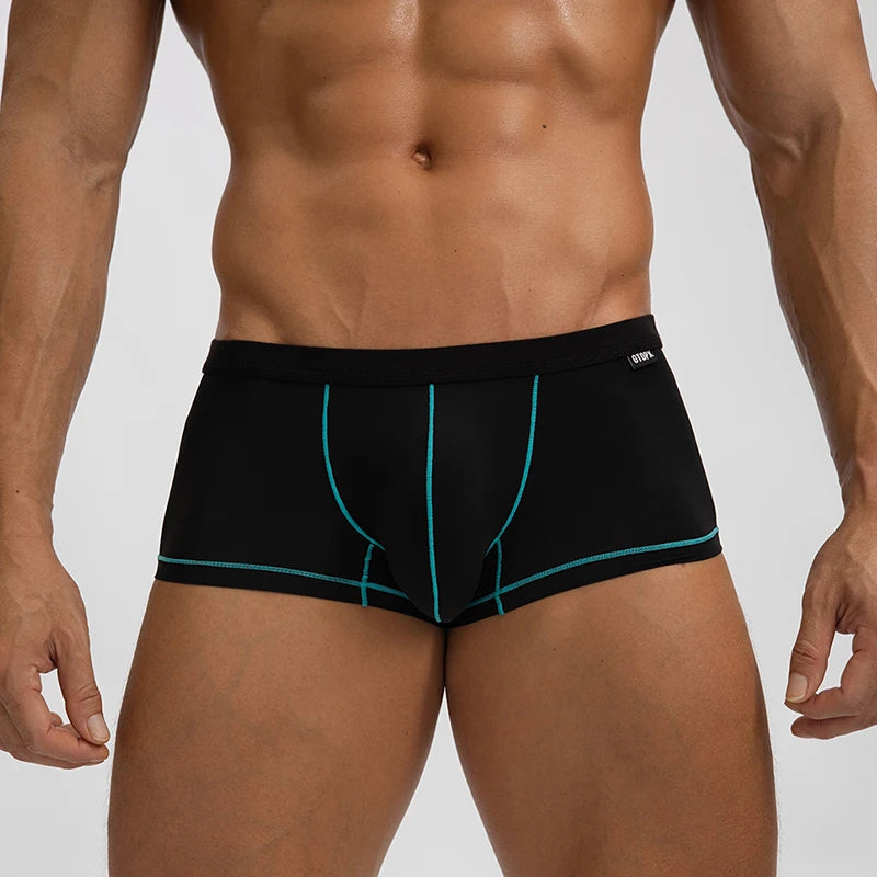 Thin Seamless Man Boxers Ice Silk Men's Panties Quick Dry Boxer Shorts Underwear Male Luxury Sexy U Bulge Pouch Underpants Cueca