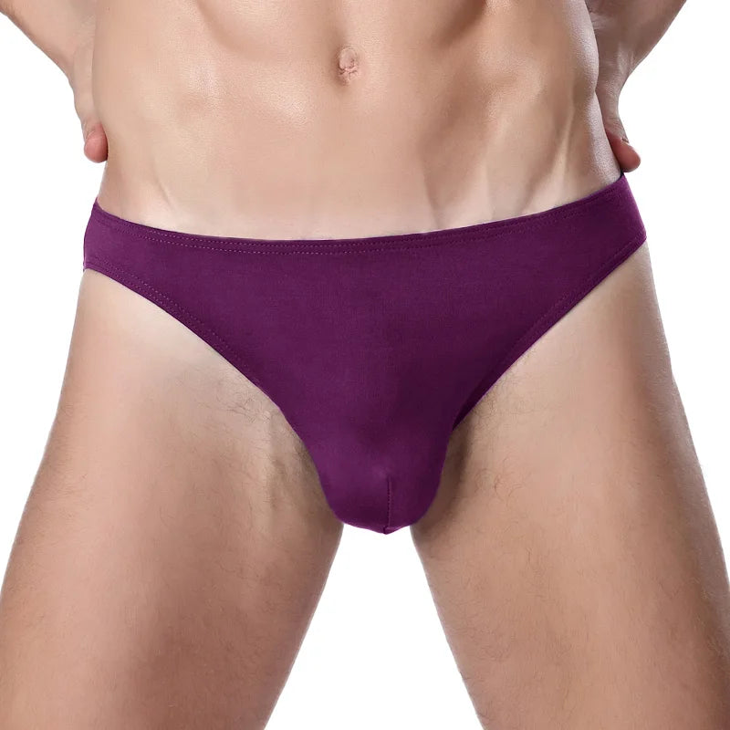 Men's Underwear, Men's Small Triangle Briefs, U-Convex Thin Elastic Sexy Low-Waist Tight-Fitting Narrow-Edge Briefs