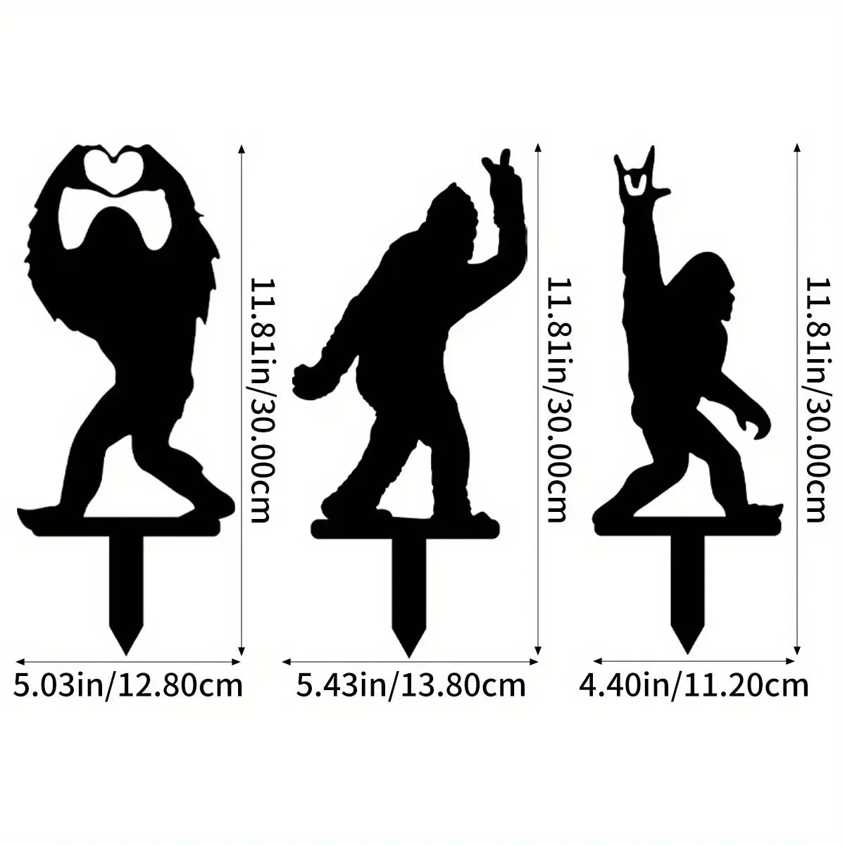 Metal Decorative Garden Stakes Sasquatch Gifts For Men Women, Sasquatch Statue Decorations Outdoor,Iron Art, Iron Art Silhouette