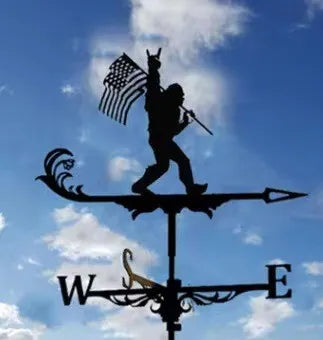 Metal Weathervane,Witch Iron Weather Vane,Sea Rover Wind Direction Indicator Garden Decoration Outdoor Roof Decoration Gardening