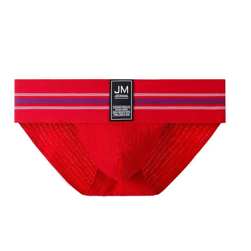 Men's JOCKMAIL JM364 - Old School Brief Red