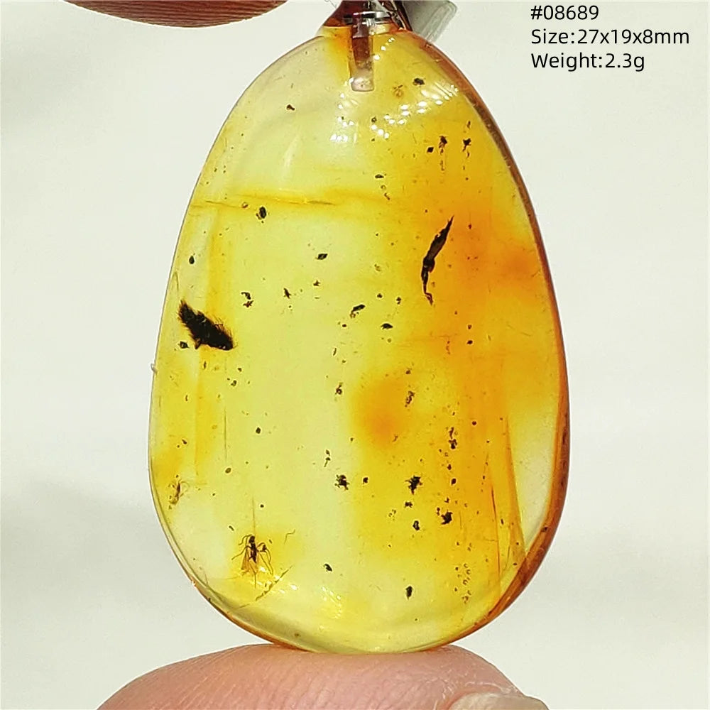 Natural Amber Pendant From Baltic Flower Yellow Amber Water Drop Women Men Jewelry Reiki Stone Women Men AAAAAAA
