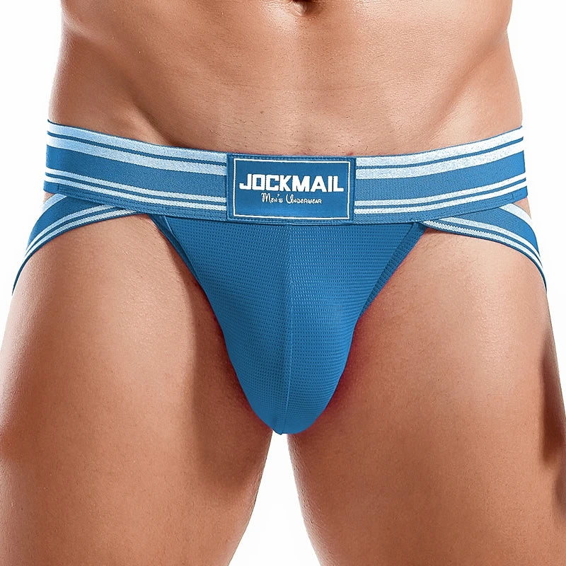 Fashion Breathable Cotton Mens Jockstrap Underpants G String Thongs Men Underwear Lingeries for Gay Calzoncillo Hombre