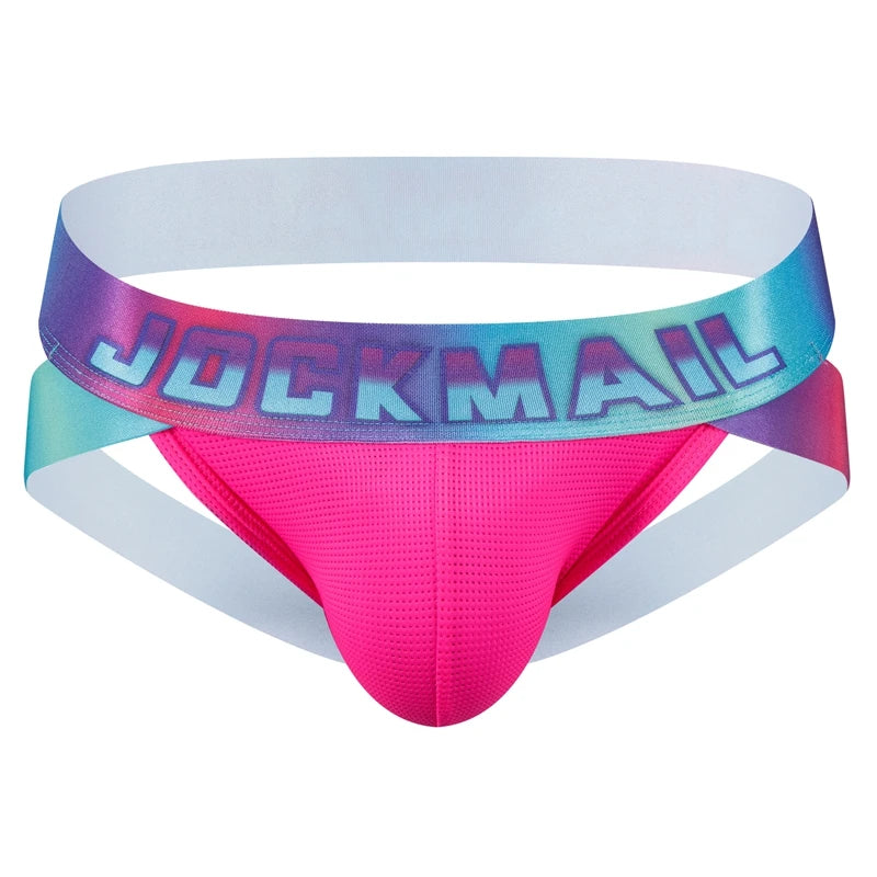 Sexy Jockstrap Men Underwear Brief Underpants Gay Men's Bikini Slip Men's Tanga String Thong Quick Dry Nylon Mesh Breathable
