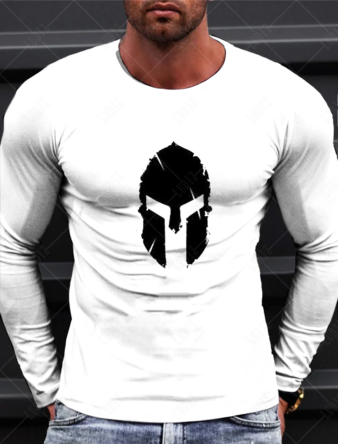 Sparta Vintage Graphic Men's Long Sleeve T-shirt for Men Clothing Casual Tops Tee Fashion 3D Full Printing Tshirt Streetwear