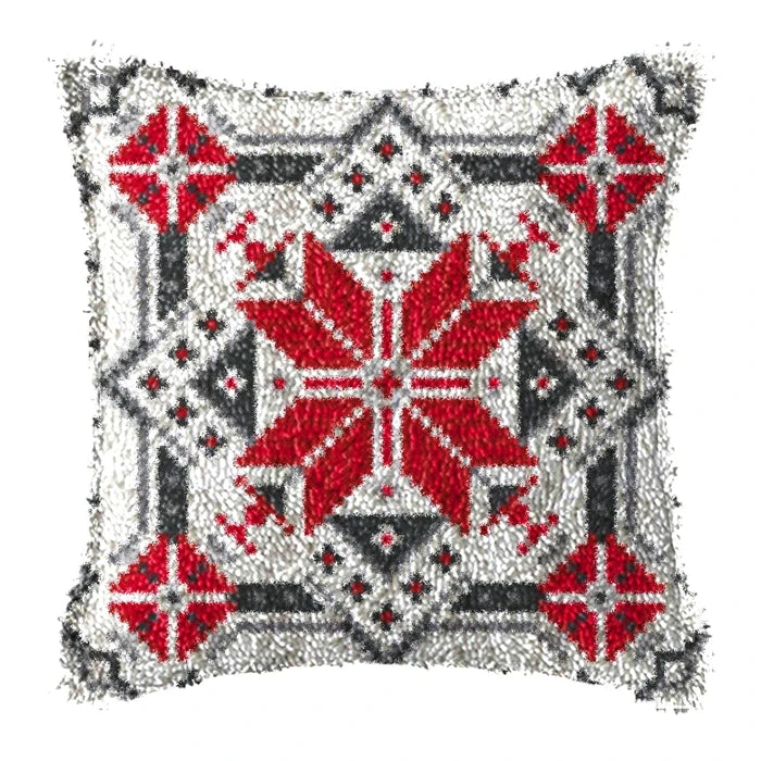 Winter Christmas Latch Hook Kits Smyrna Pillowcase Knot Pillow Package Animal Latch Hook Set For Needlework Embroidery Cushion