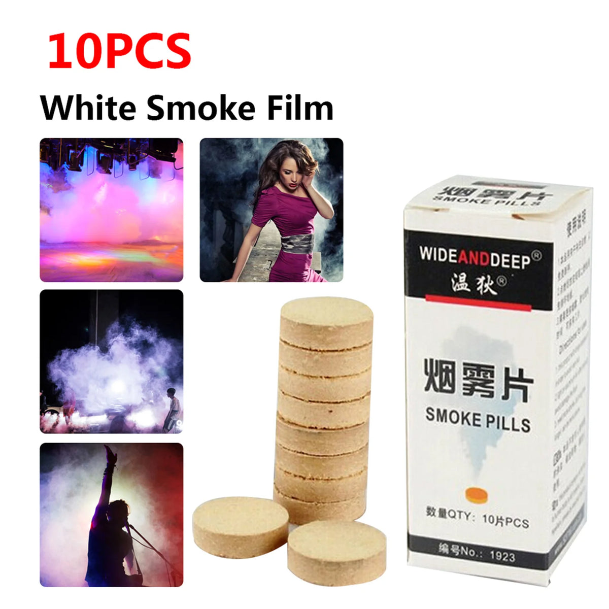 Pcsset White Smoke Pills Halloween Props Combustion Smog Cake Effect Smoke Pills Portable Photography Auxiliary Prop
