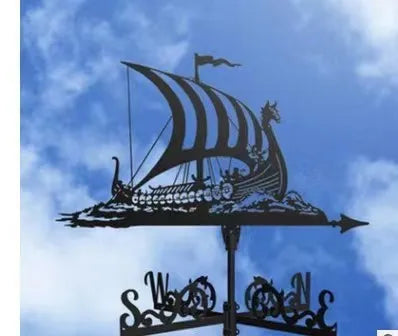 Metal Weathervane,Witch Iron Weather Vane,Sea Rover Wind Direction Indicator Garden Decoration Outdoor Roof Decoration Gardening