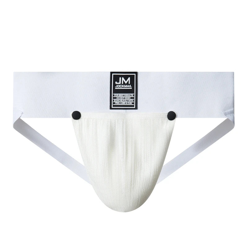 Men's Underwear Men Sexy Briefs Jockstrap Removable Penis Pouch Cotton Panties Thongs Mesh Underpants Gay Slip Homme Srting