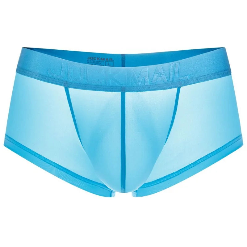 Sexy Underwear Men Boxer Panty Shorts Ice Silk Original Panties Breather Boxer Briefs Ultra-thin Transparent Fun Gay Underwear