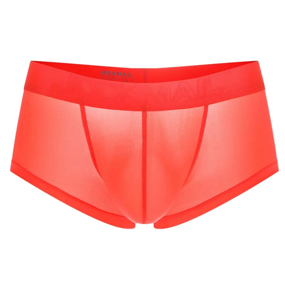 Sexy Underwear Men Boxer Panty Shorts Ice Silk Original Panties Breather Boxer Briefs Ultra-thin Transparent Fun Gay Underwear