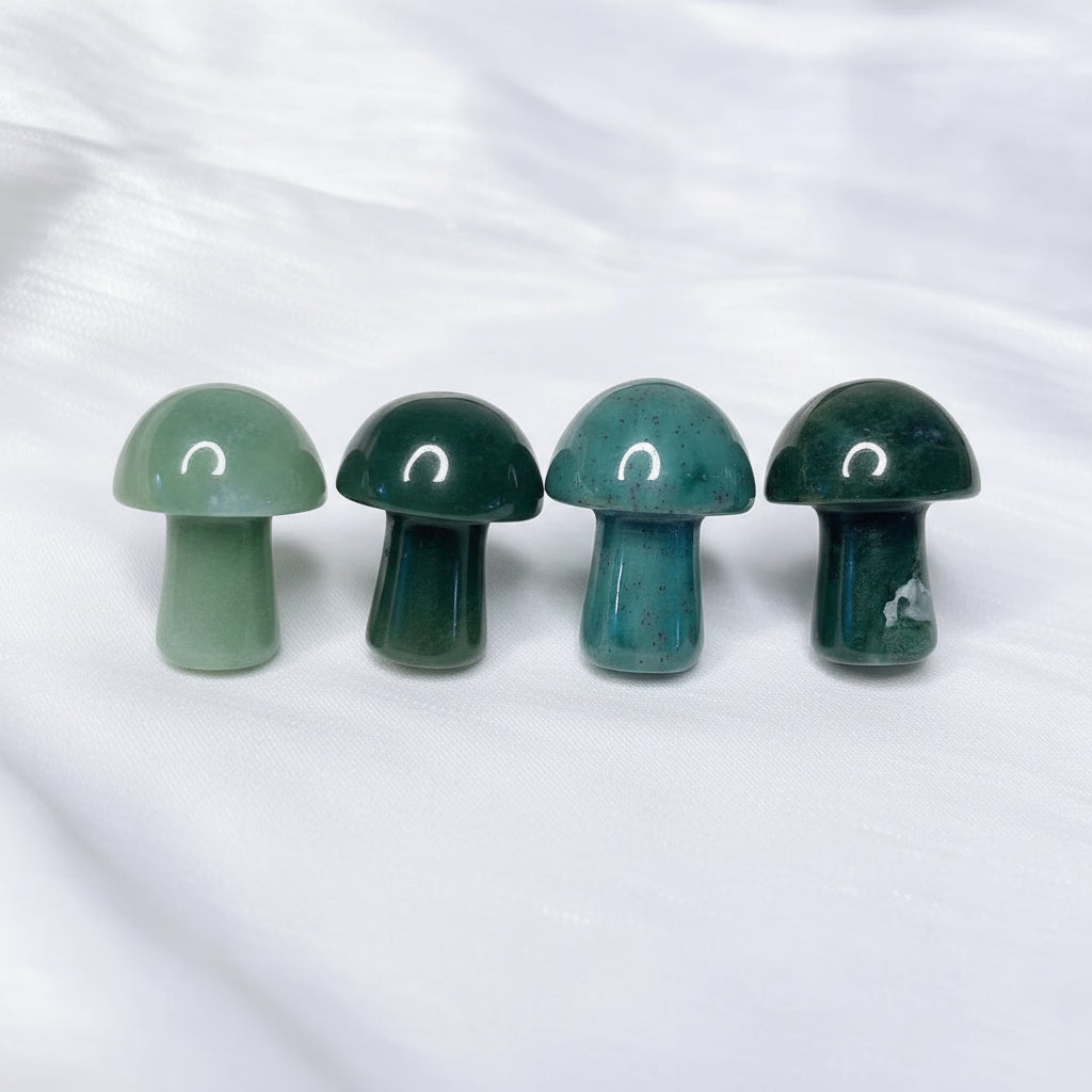 Mini Mushroom Carved Gemstone
