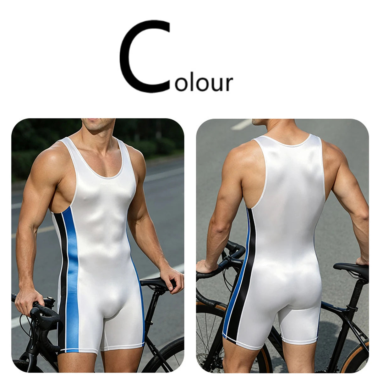 Men's Sleeveless Compression Wrestling Biking Suit