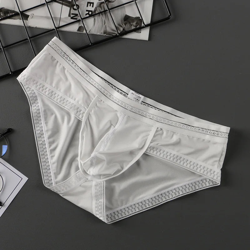Men's Ice Silk Boxer Pants Breathable Panties Sexy Transparent Ultra-thin Underwear Breathable Comfortable Underpants