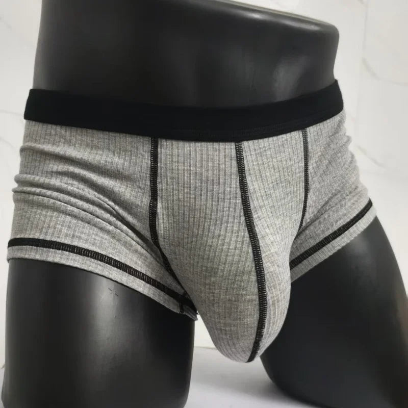 Large-bag Design Men's Underwear Boxers Sweat-absorbing Thin Breathable Boxershorts U-convex Four-corner Men's Underwear Panties