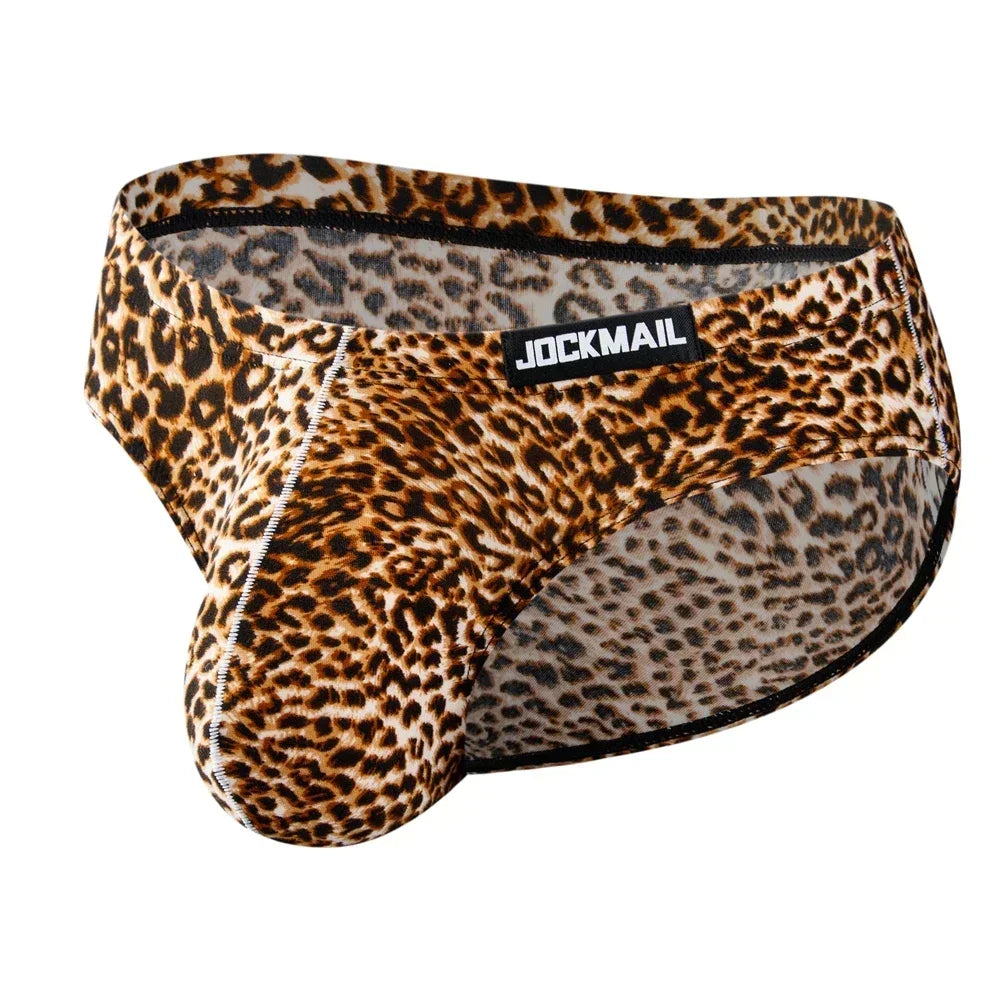 4PCS/lot Leopard Sexy Briefs Men Bikini Underwear Slip Hombre Calzoncillos Hombre Kinckers Men Briefs Pouch Cuecas Underpants