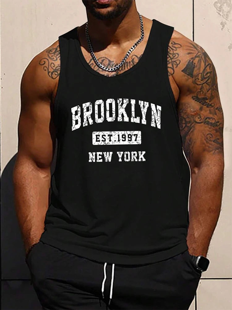 2025 3D Camouflage Printed Men's Tank Top Outdoor Sports Men's Fitness Tank Top Summer Everyday Fashion Men's Sleeveless T-shirt