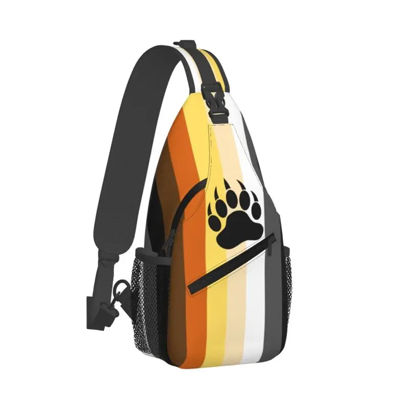 Customized Animal Bear Paw Sling Bag Men Fashion Shoulder Crossbody Chest Backpack Traveling Daypack