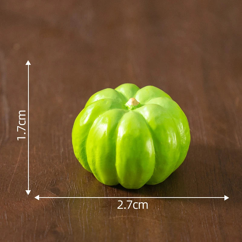 Mini Plastic Artificial Halloween Pumpkin Decor Simulation Vegetable DIY Craft Halloween Home Party Decor Prop Farmhouse Harvest