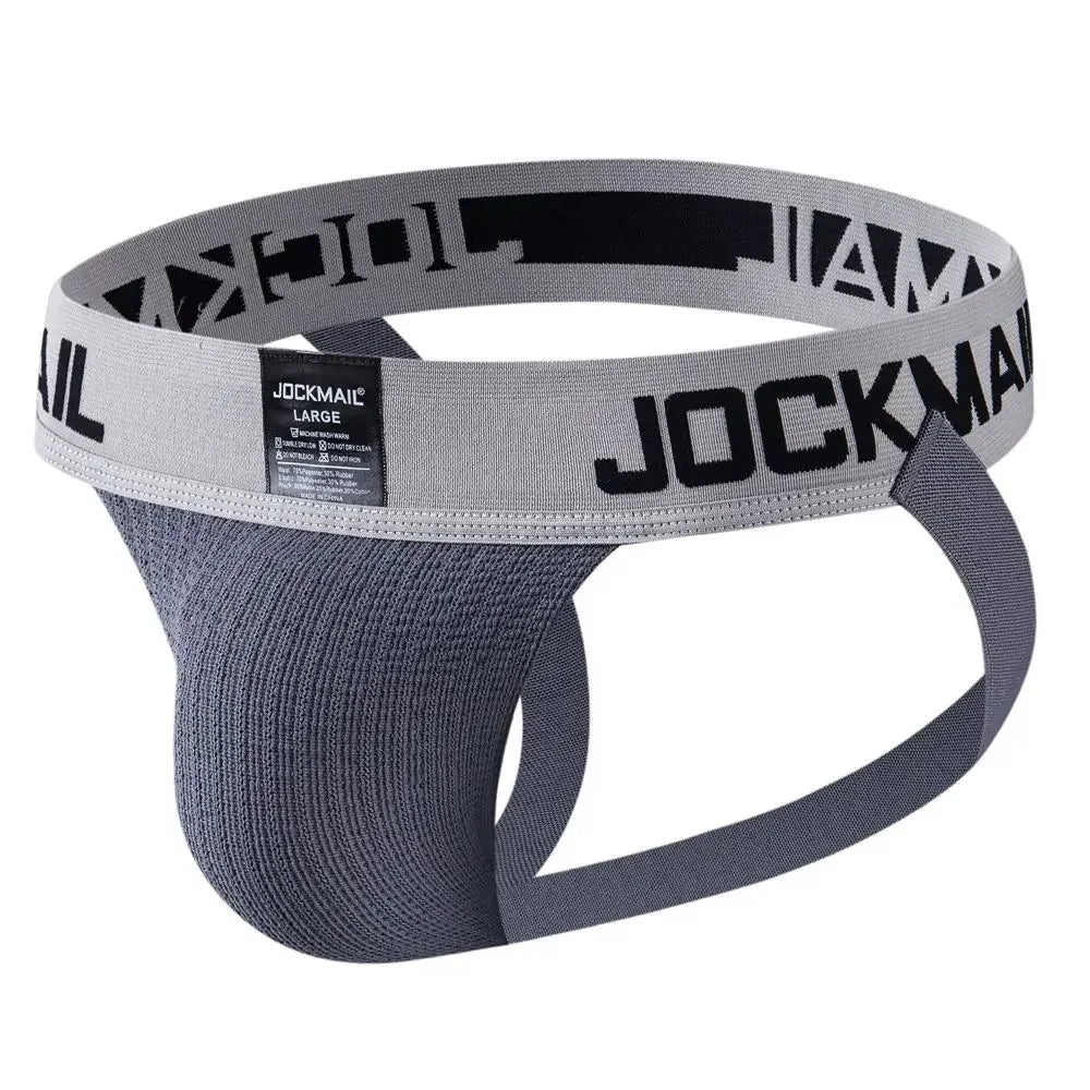 Sexy Men Underwear Brief Underpants Rainbow Stripes Men's Jockstrap Bikini Slip Men's Tanga Hombre Gay String Thong Breathable