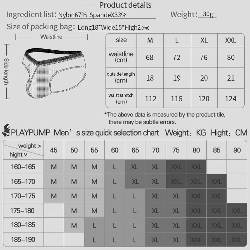 Transparent Men's Underwear Briefs Comfortable Low Wasit Ice Silk Sexy Men Panties Quick Dry Breathable antibacterial Underpants