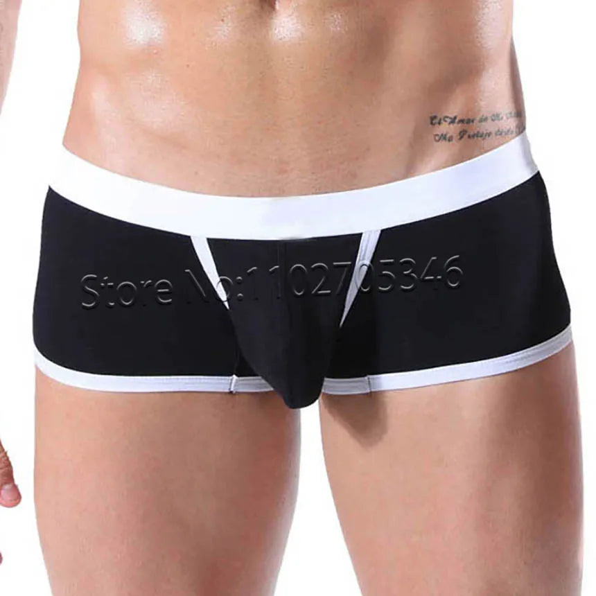Sexy Boxershort Men's Cotton Boxer Brief Underwear Male Shorts Breathable Open Bags Moveable Pouch Panties Shorts Breathable