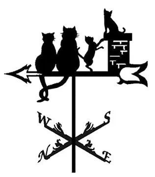 Metal Weathervane,Witch Iron Weather Vane,Sea Rover Wind Direction Indicator Garden Decoration Outdoor Roof Decoration Gardening