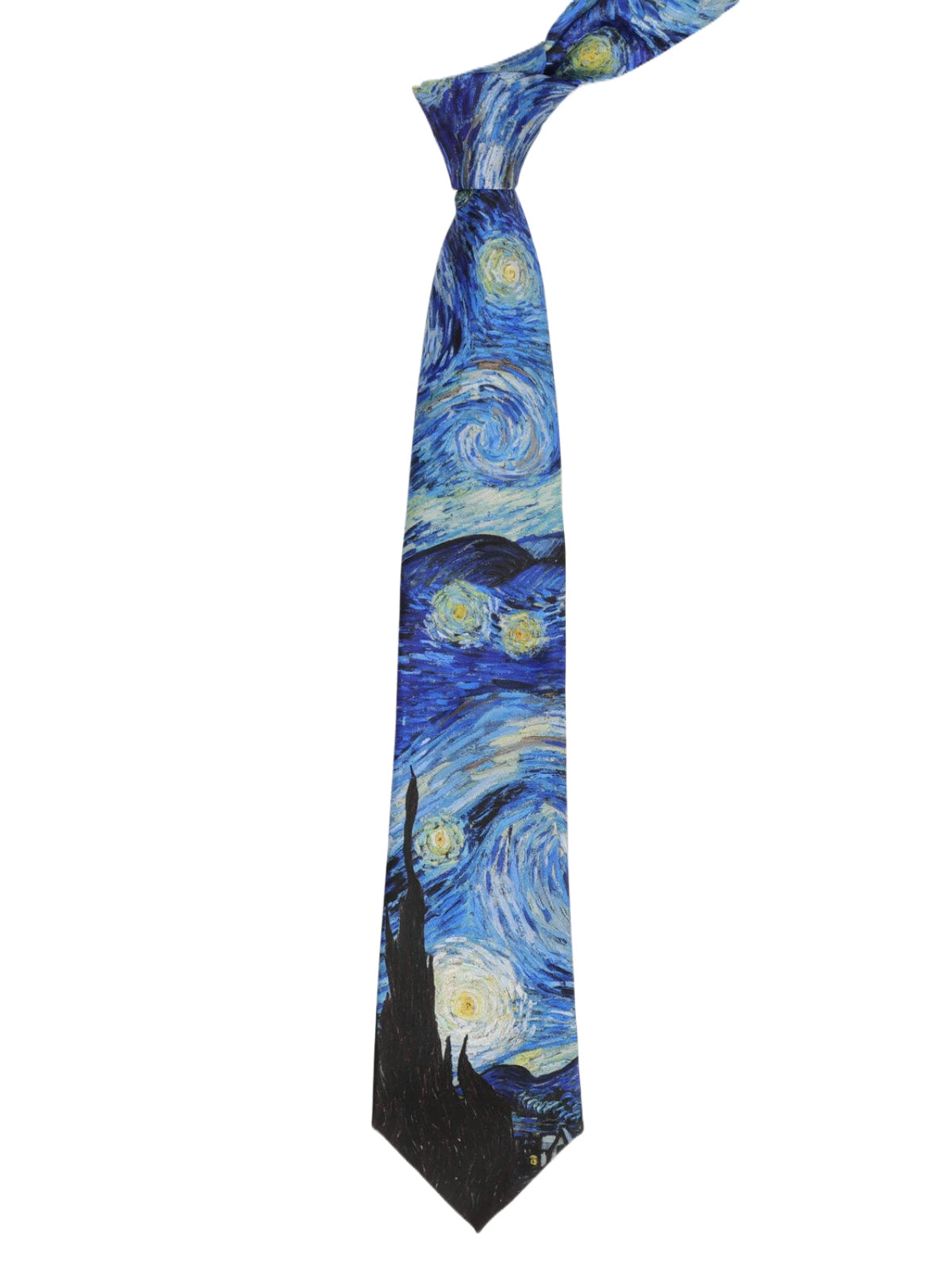 New Fashion Oil Painting Neck Ties For Men Star Moon Retro Fun 8cm Wide Slim Necktie Accessories Daily Wear Wedding Party Gifts