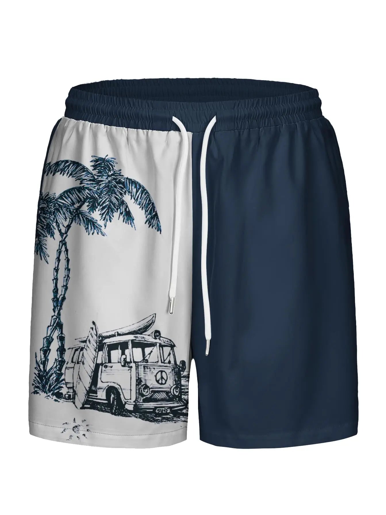 Men's Swim Trunks 3D Palm Tree Print Beach Shorts Quick Dry Outdoor Leisure Sports Shorts Swimwear Fashion Men's Shorts
