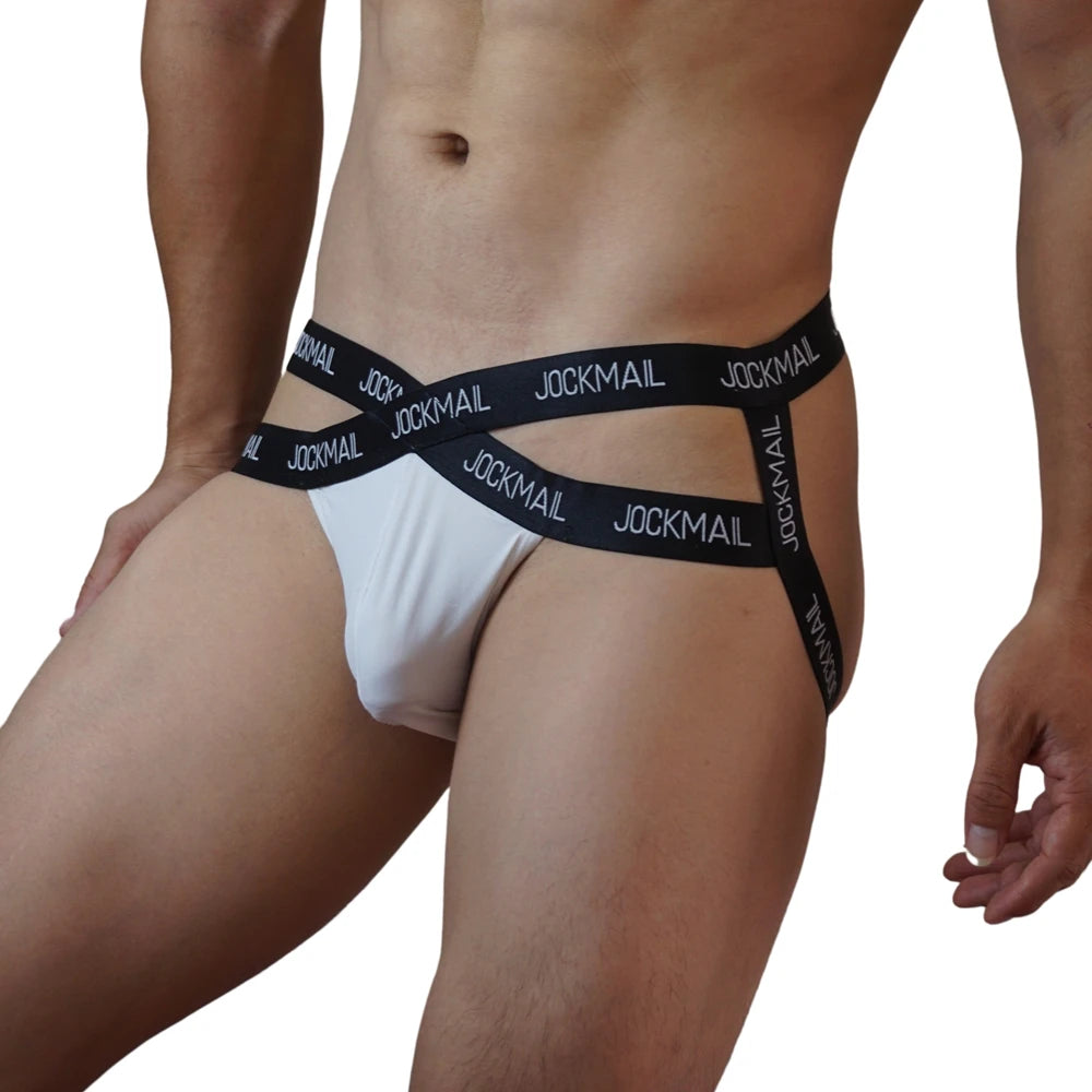 Bondage Lingerie Sexy Harness Bodysuit Jock Strap Costume Hombre Men Jockstrap Panties Ice Silk Gay Underwear Sissy Thong