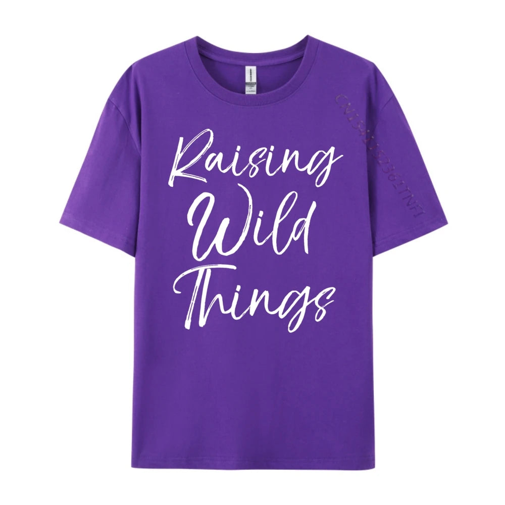 Toddler Of Mother Day Raising Wild Things Clothing Camiseta Masculina Graphic Tee Original Mens T-Shirts New Years Eve