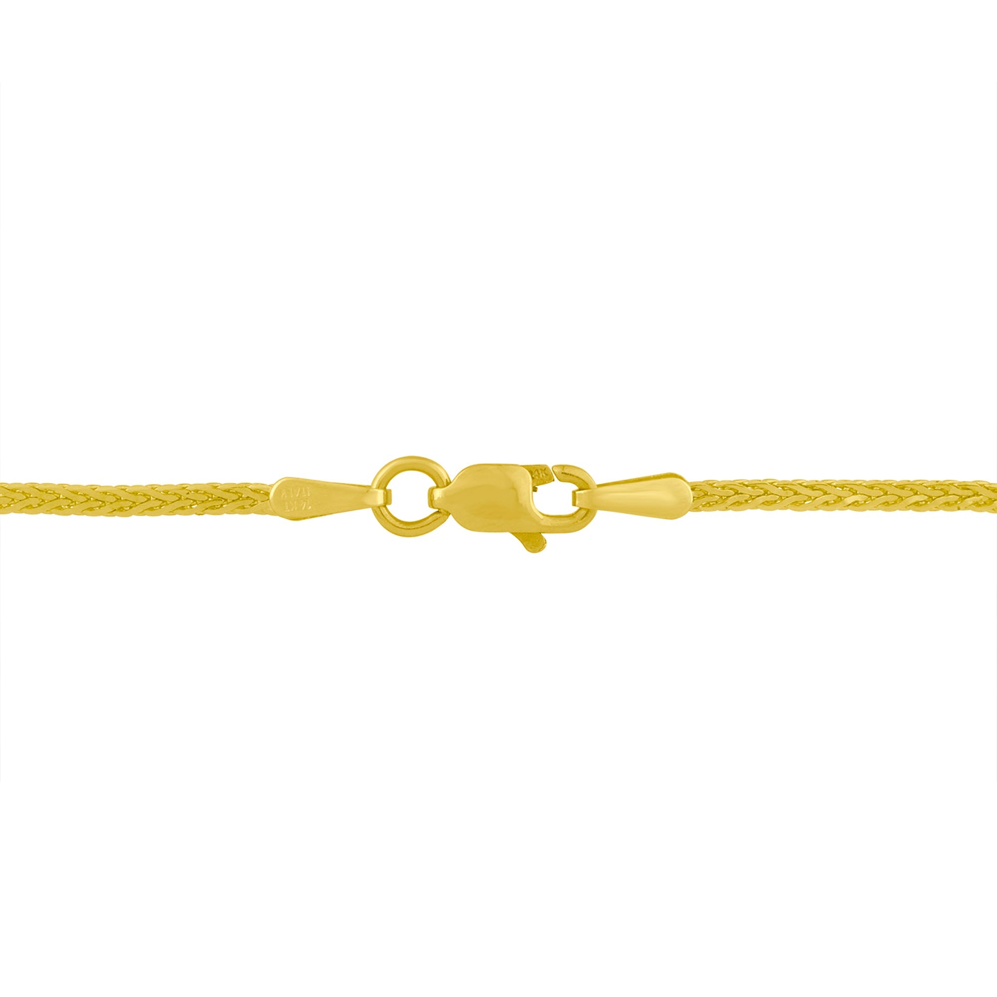 14K Yellow and White Gold 2.0 Cttw Princess Cut Diamond Flared and X-Station V Shaped 18†Franco Chain Statement Necklace (H-I Color, SI2-I1 Clarity)