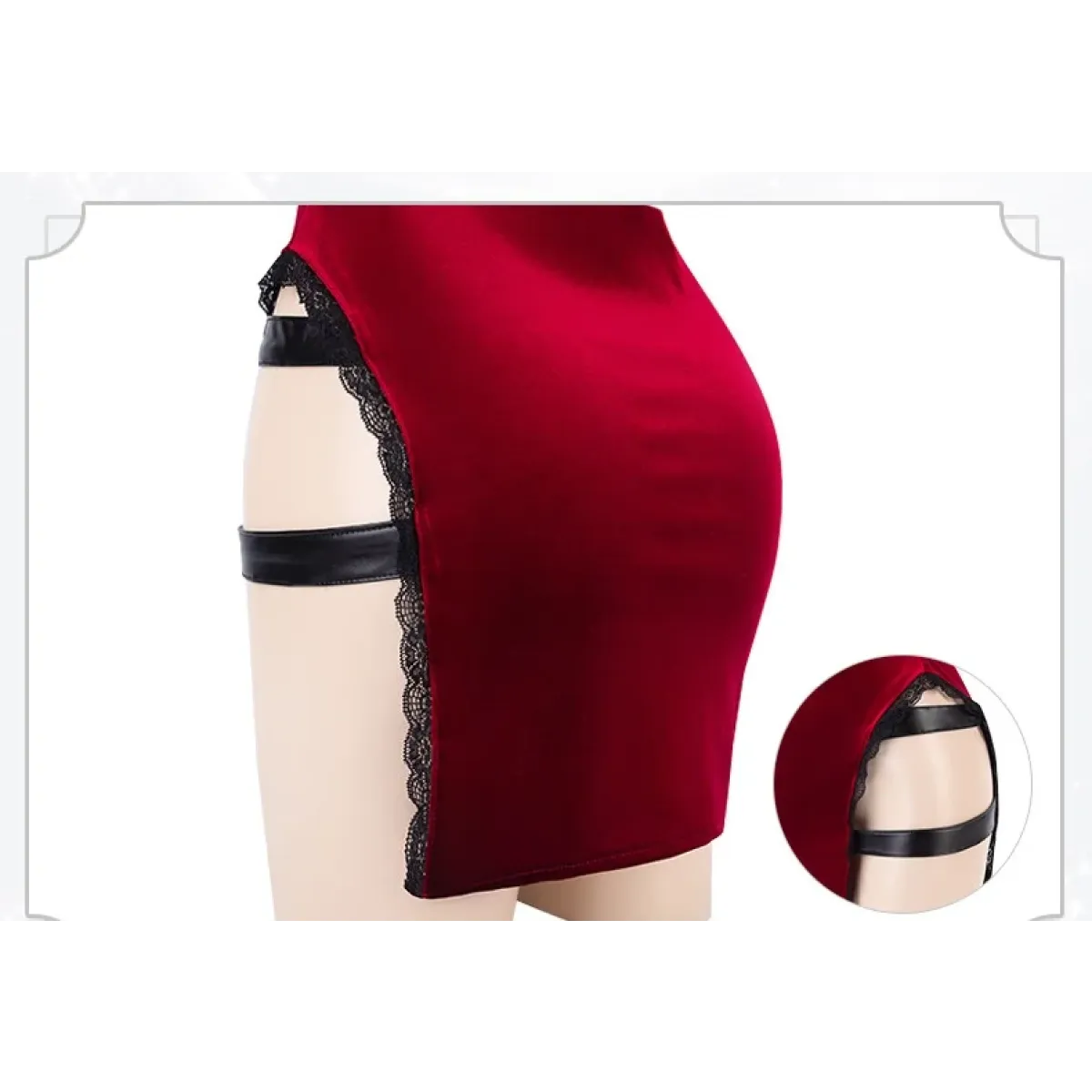 Ada Wong Resident Evil Cosplay Red Dress – Lace Cheongsam