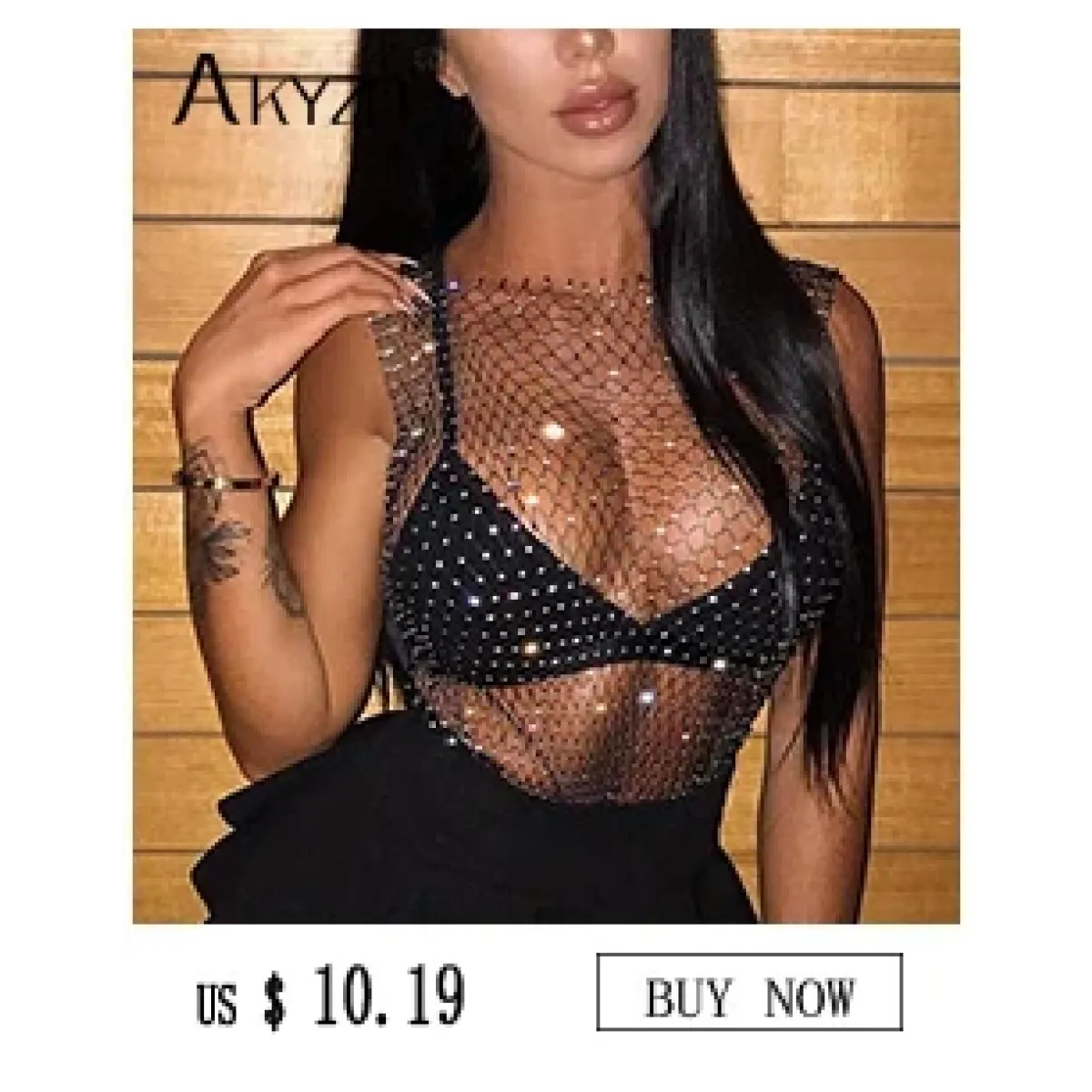 Shiny Harajuku Rhinestone Halter Top