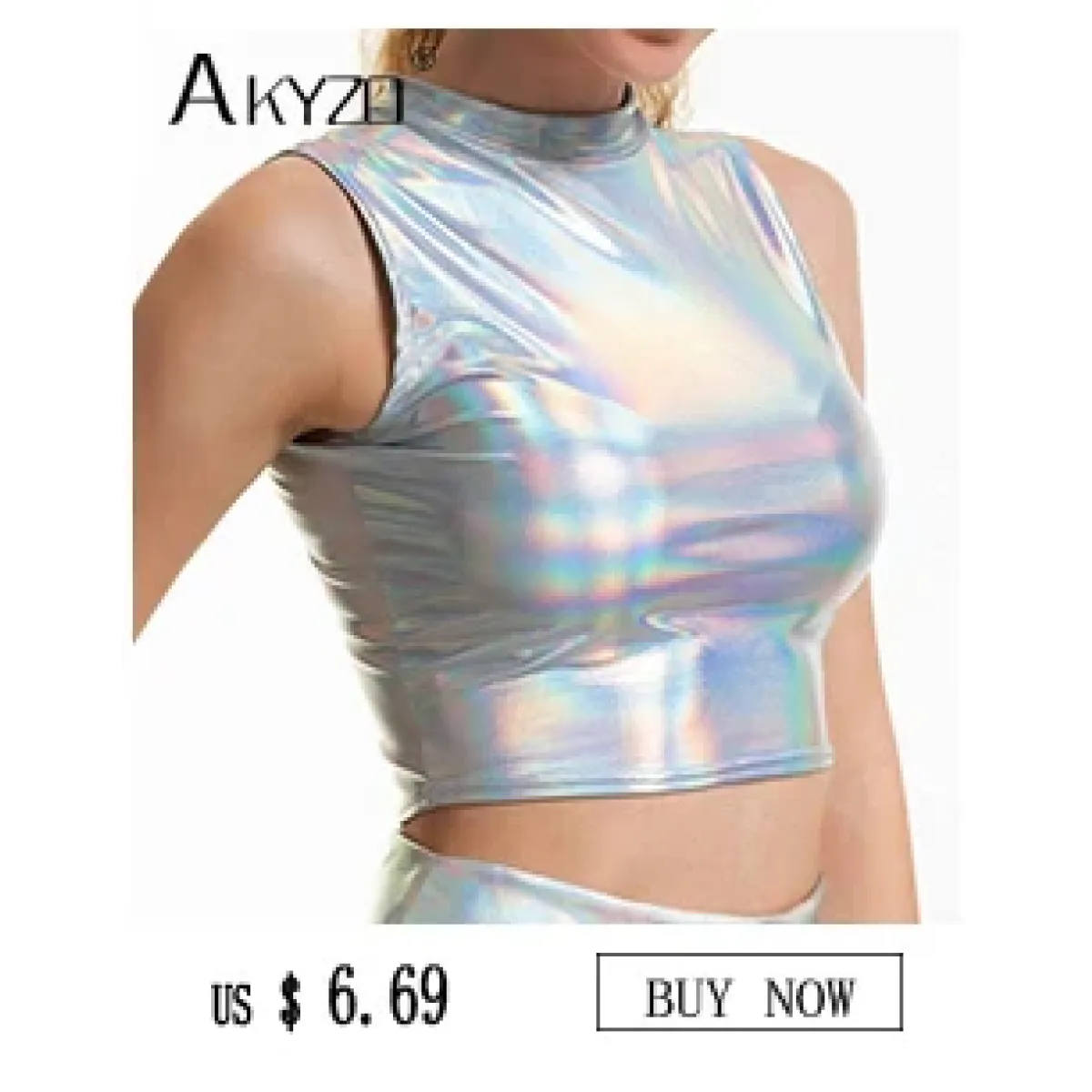 Shiny Harajuku Rhinestone Halter Top