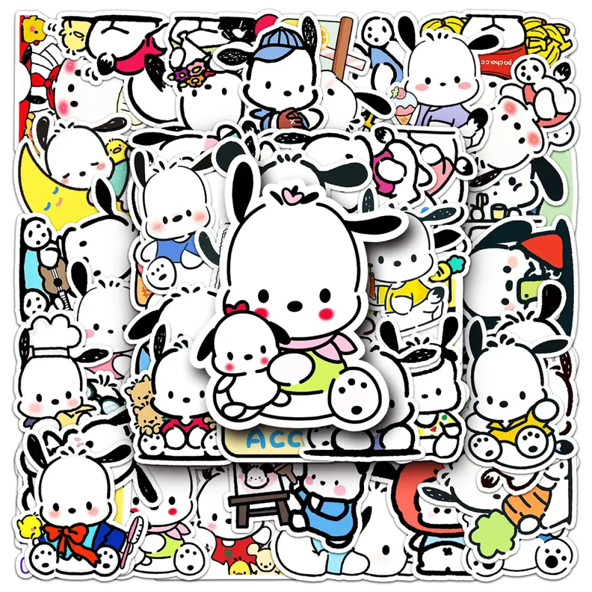 50pcs Sanrio Cartoon Stickers - Hello Kitty, Kuromi, My Melody