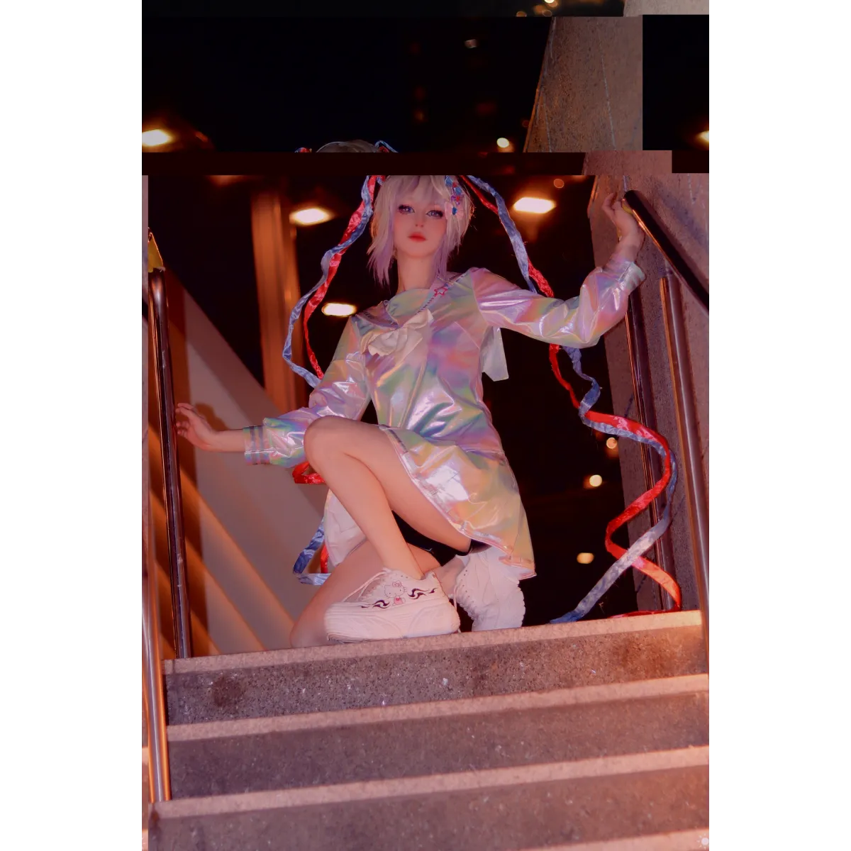 Needy Girl Overdose/Angel Carnival Party Costume - Laser JK Sailor Suit Halloween Cosplay